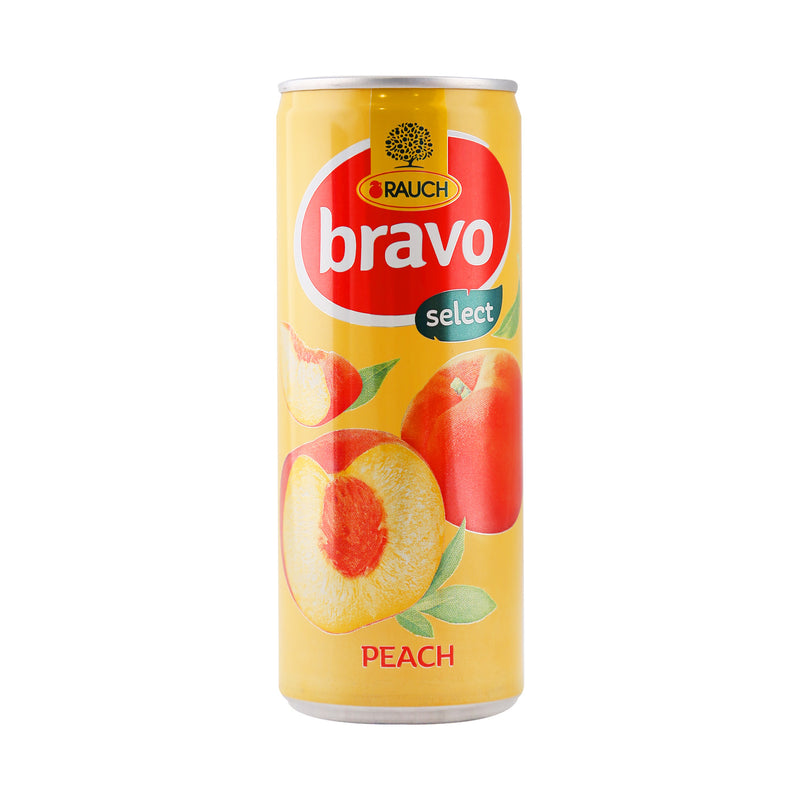 Bravo limenka Peach can 0,25l